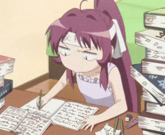 Mucho Estudio GIF - Anime Study Concentrate